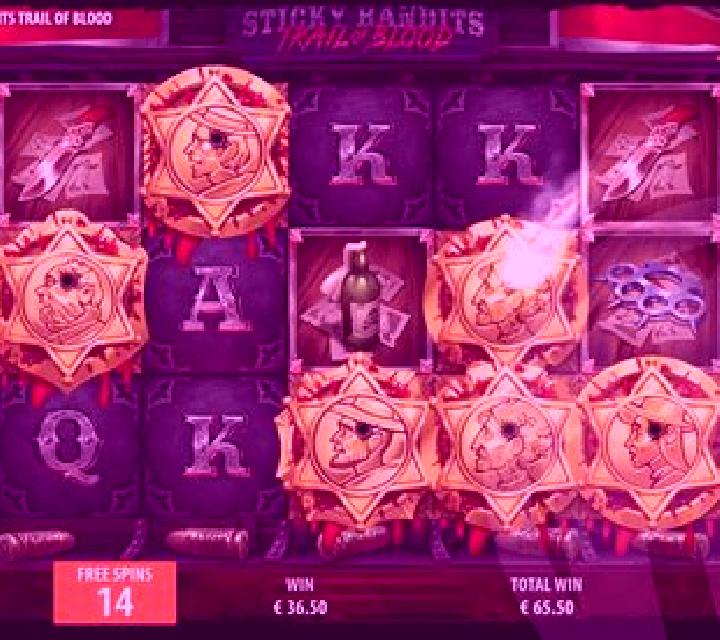 Sticky Bandits Trail of Blood slot game