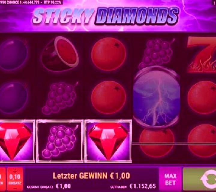 Sticky Diamonds Double Rush slot machine