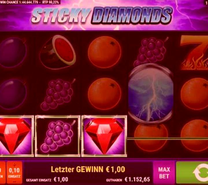 Sticky Diamonds RHFP slot machine