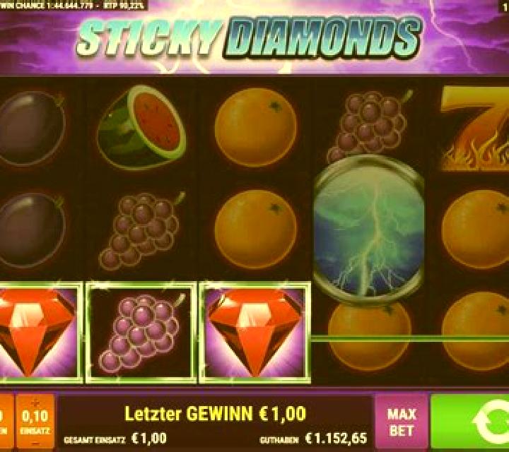 Sticky Diamonds slot game