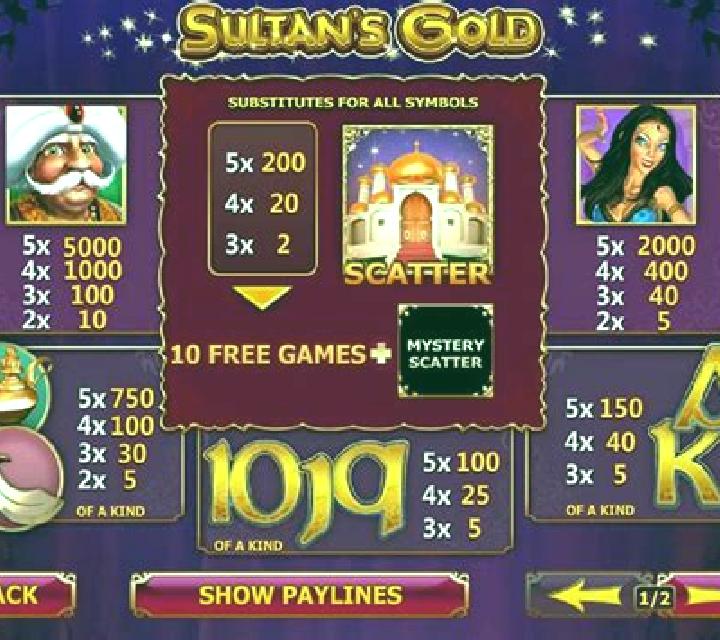 Sultan s Gold slot game
