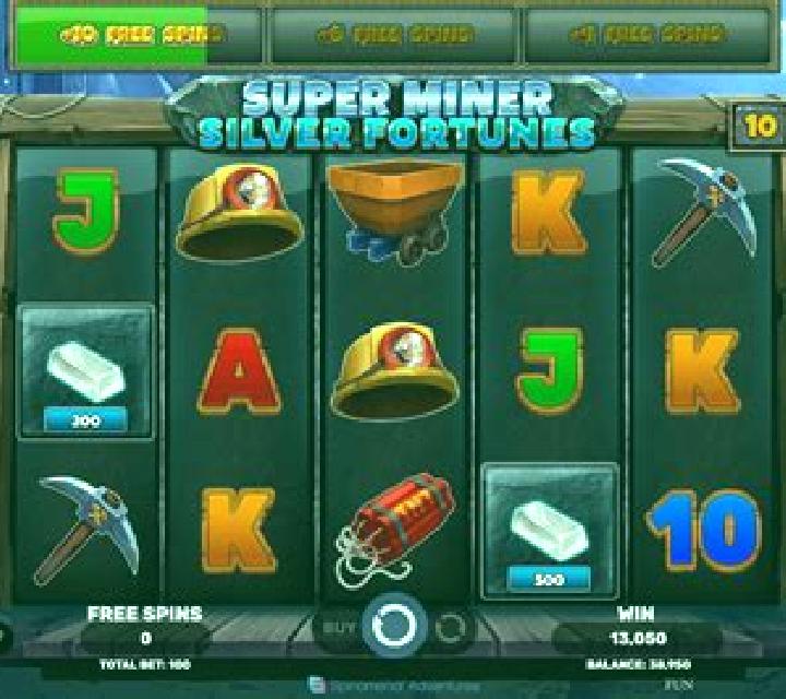 Super Miner Silver Fortunes slot game