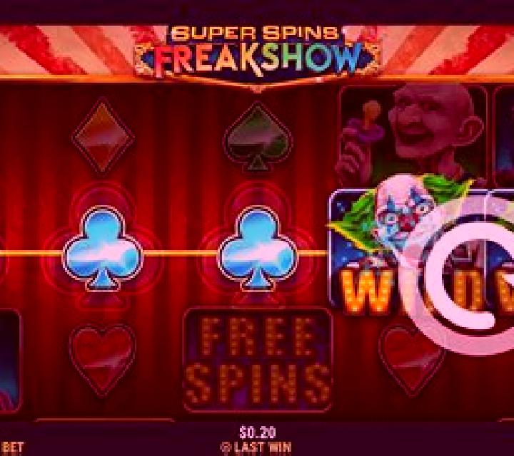 Super Spins Freakshow slot