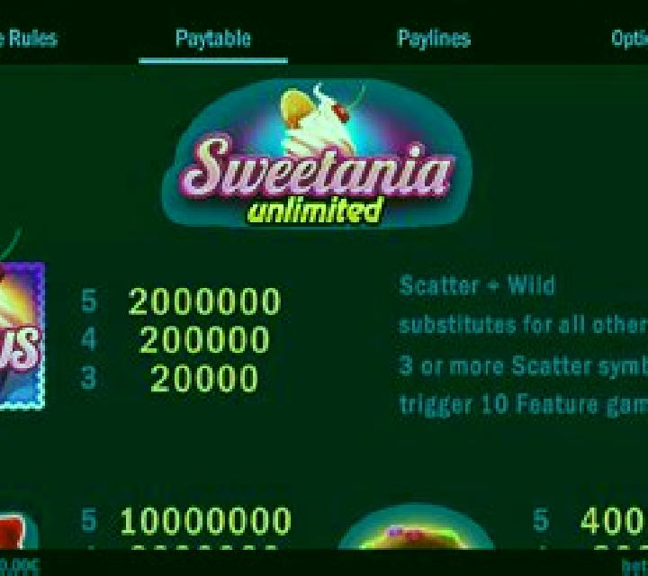 Sweetania Unlimited slot