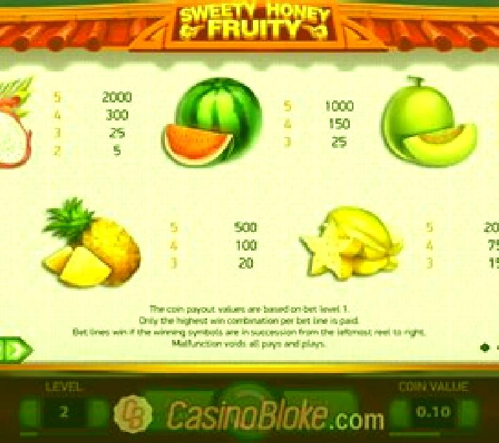 Sweety Honey Fruity slot game