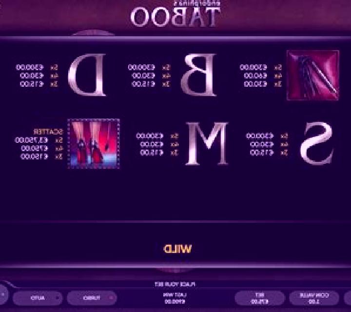 Taboo slot game