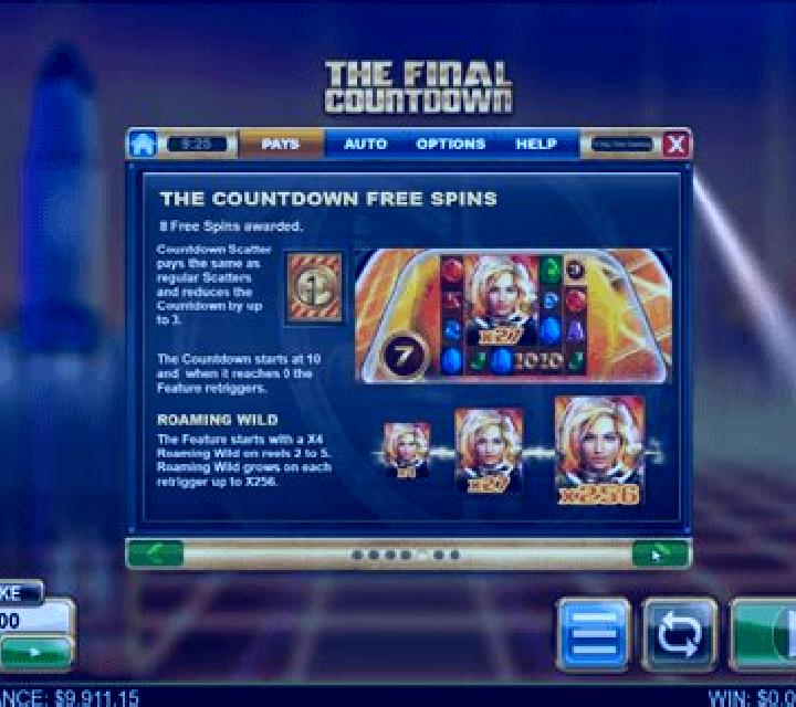 The Final Countdown slot game