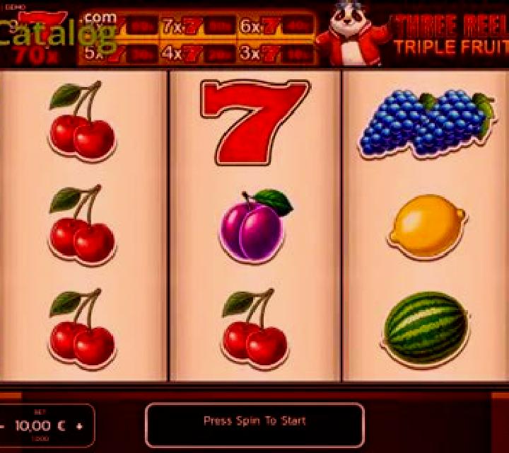 Three Reel Triple Fruit slot
