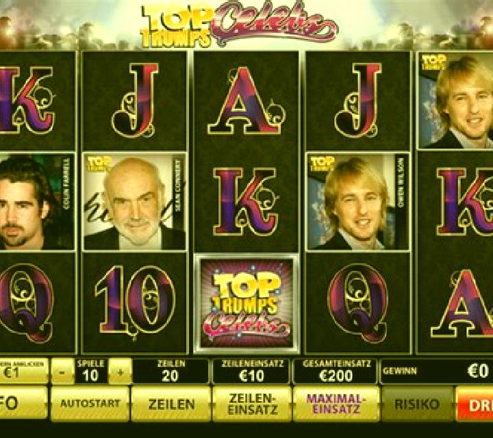 Top Trumps Celebs online slot