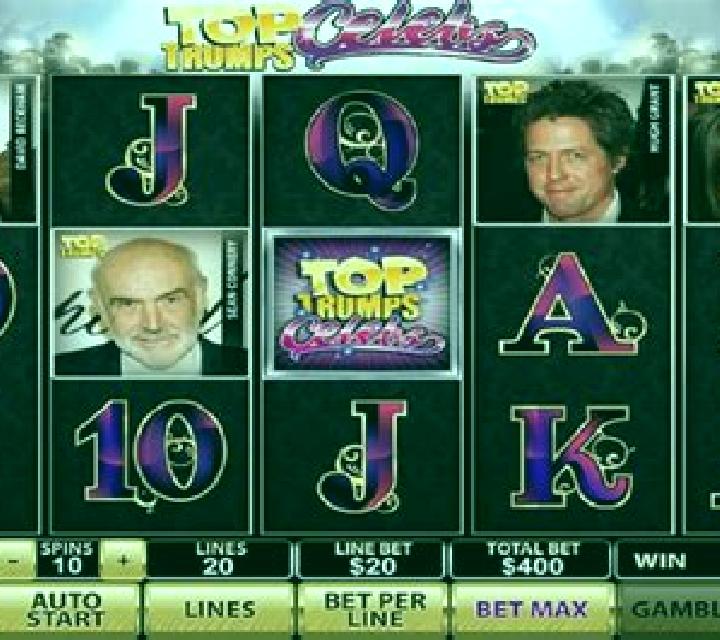 Top Trumps Celebs Scratch slot machine