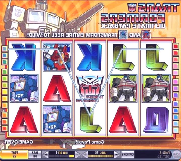 Transformers slot machine