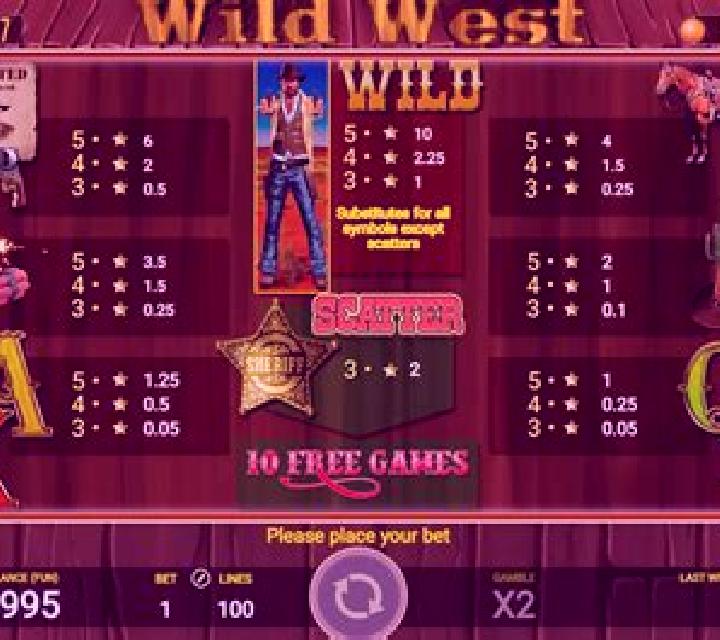 Wild West (AGT Software) slot machine