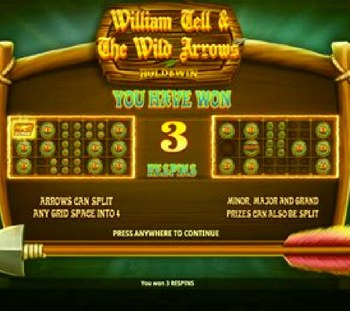 William Tell and The Wild Arrows Hold and Win slot