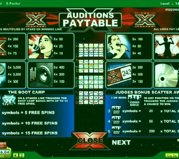 X Factor slot