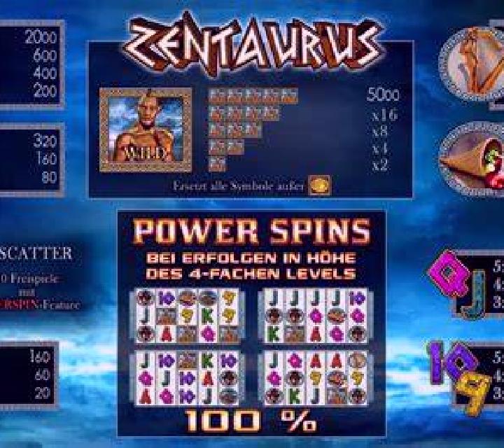 Zentaurus Power Spins slot game