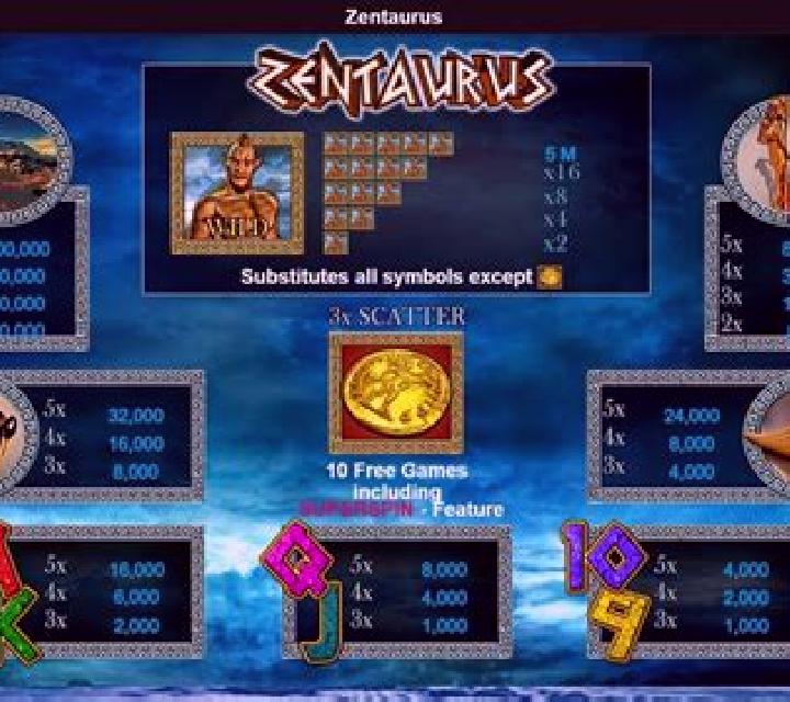 Zentaurus slot game