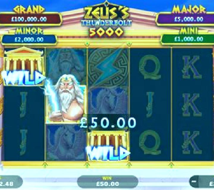 Zeus s Thunderbolt 5000 slot machine